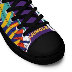 Jungle Leaf High Top Canvas Shoes: Men's Luxury