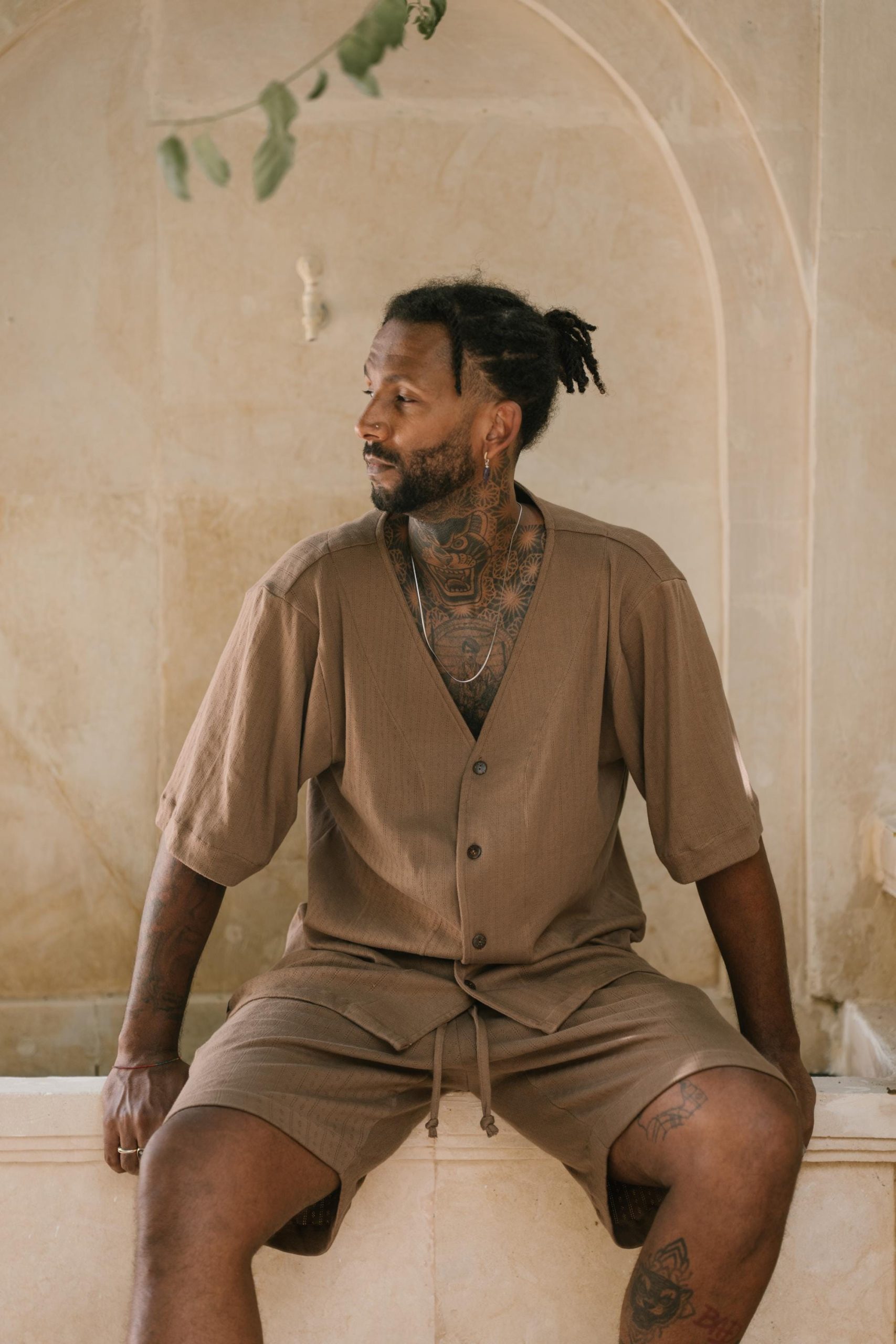 Boho Cotton Shirt: Men's Ibiza Style Tulum Top